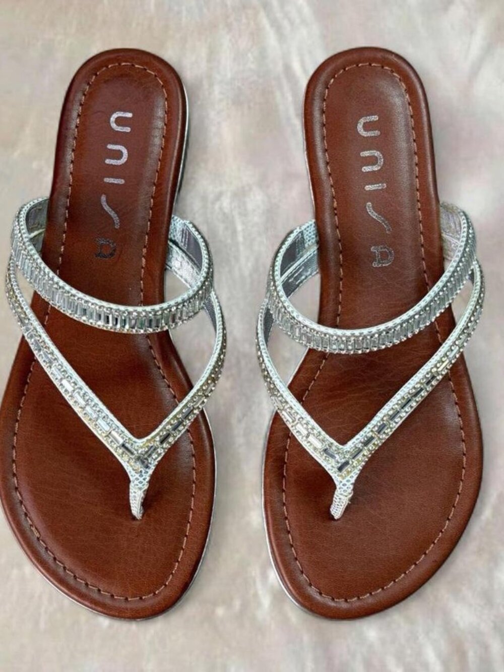 Unisa Sandals w/ Glass Stones